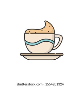 Coffee cup design, drink breakfast beverage shop morning restaurant theme Vector illustration