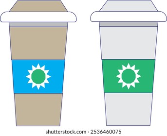 coffee cup design icon vector art