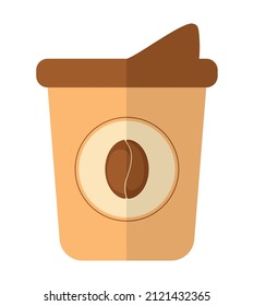 diseño de taza de café sobre blanco