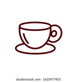 Coffee cup design of time drink breakfast beverage shop morning store aroma and caffeine theme Vector illustration