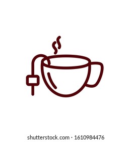 Coffee cup design of time drink breakfast beverage shop morning store aroma and caffeine theme Vector illustration