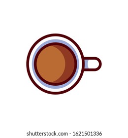 Coffee cup design of time drink breakfast beverage shop morning store aroma and caffeine theme Vector illustration