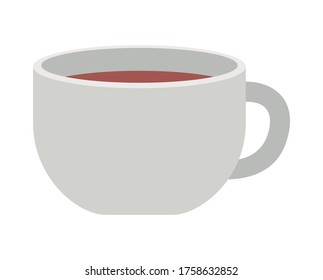 Coffee cup design of time drink breakfast beverage shop morning store aroma and caffeine theme Vector illustration
