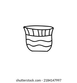 Kaffeetasse doodle Symbol in Vektorgrafik. Handgezeichnete Kaffeetasse in Vektorgrafik. Türkische Kaffeetasse, Doodgrafik