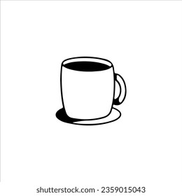 vector de ilustración de doodle de taza de café