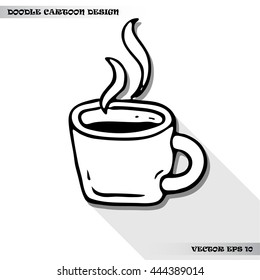 Coffee cup , doodle style