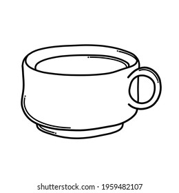 Coffee cup Doodle vector icon. Drawing sketch illustration hand drawn cartoon line.