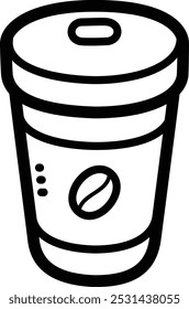 Coffee cup doodle vector icon and illustration