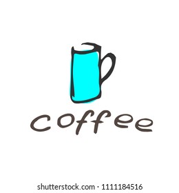 coffee cup doodle, vector illustration