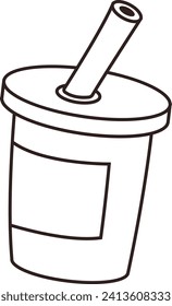 Coffee Cup Doodle Vector Illustration