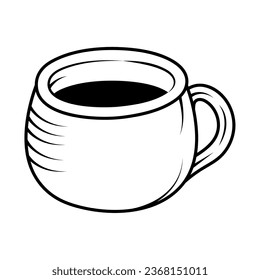 coffee cup draw design vector isolated