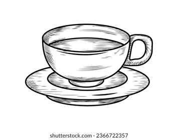 coffee cup draw isolated icon