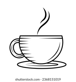 Kaffeebecher mit Dampf-Vektorgrafik einzeln