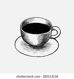 Coffee cup drawing.