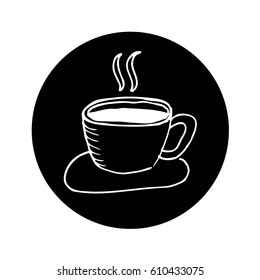 coffee cup drawing icon vector illustration design