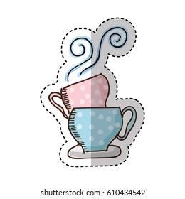 coffee cup drawing icon vector illustration design