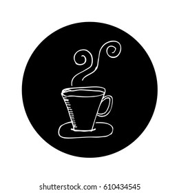 coffee cup drawing icon vector illustration design