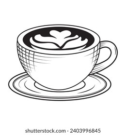 ilustración de la taza de café aislada
