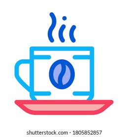 Coffee Cup Drink Symbol Vektor. Outline Coffee Cup Drink Sign. Illustration des isolierten Stumpfsymboles