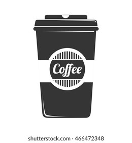 coffee cup drink isolated flat icon design
