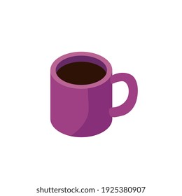 coffee cup drink isometric icon vector illustration design