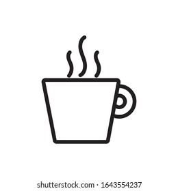 coffee cup drink line style icon vector illustration design