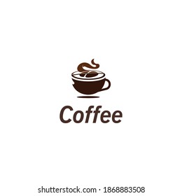 Imagen del logo de la copa Coffee Cup e ilustración de diseño creativo vectorial