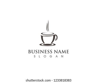 Coffee Cup drink  logo and vector icon design illustration