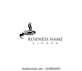 Coffee Cup drink  logo and vector icon design illustration