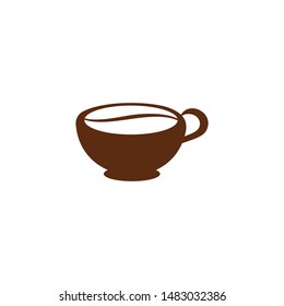 Coffee Cup drink logo and vector icon design illustration