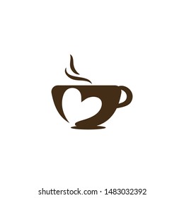 Coffee Cup drink logo and vector icon design illustration