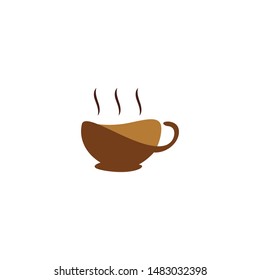 Coffee Cup drink logo and vector icon design illustration