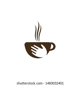 Coffee Cup drink logo and vector icon design illustration