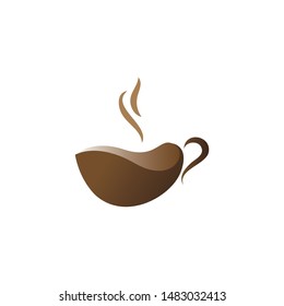 Coffee Cup drink logo and vector icon design illustration