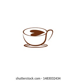 Coffee Cup drink logo and vector icon design illustration