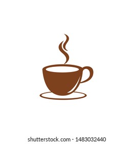 Coffee Cup drink logo and vector icon design illustration