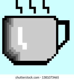 coffee cup drink pixels art