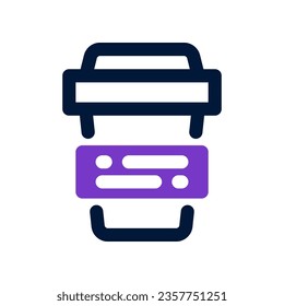 coffee cup duo tone icon. vector icon for your website, mobile, presentation, and logo design.