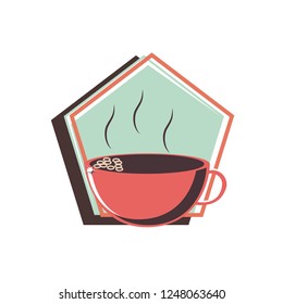 coffee cup elegant frame