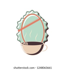 coffee cup elegant frame