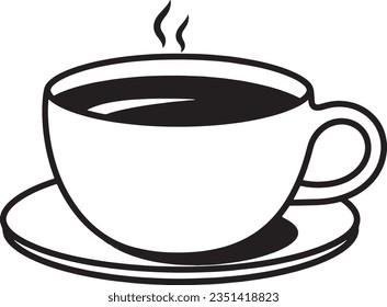 Coloring Paper Coffee Cup with Thumbs Up Stock Vector