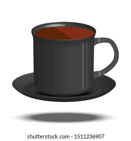 coffee cup with espresso on a white background,vector