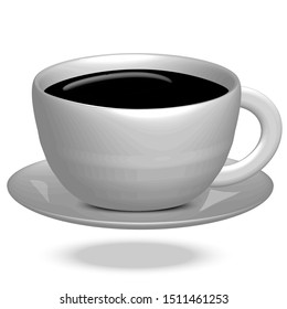 coffee cup with espresso on a white background,vector