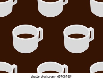 Coffee cup with espresso seamless pattern