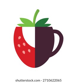 Una taza de café con media uva