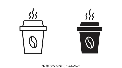 coffee cup Filled flat icons set for apps and web ui designs.