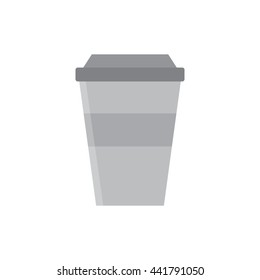 coffee cup flat design illustration