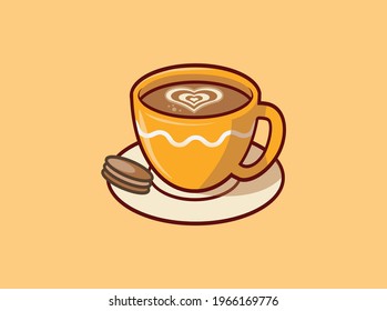 Coffee Cup in flat Design Style 