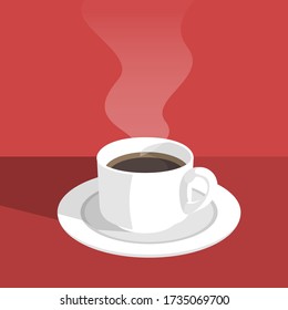 Coffee cup flat design vector image