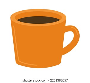 Coffee cup flat icon Energy drink. Vector illustration